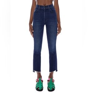 Mother The Insider Crop Step Fray Jeans Women's 27 Movin' On Up Wash Bootcut‎